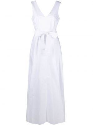 Μάξι φόρεμα με λαιμόκοψη v P.a.r.o.s.h. λευκό