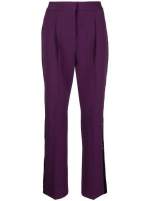 Ravne hlače Karl Lagerfeld vijolična