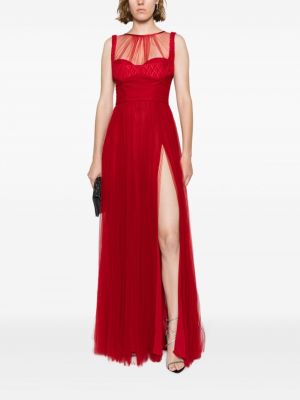 Tylové večerní šaty Elisabetta Franchi červené