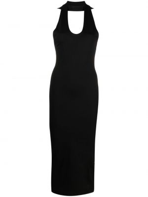 Μίντι φόρεμα Mm6 Maison Margiela μαύρο