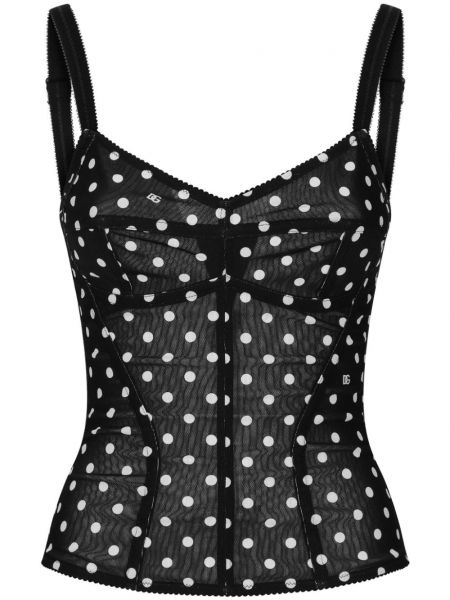 Haut corset à pois Dolce & Gabbana