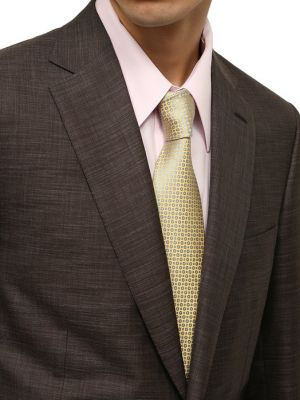 Шелковый галстук Stefano Ricci желтый