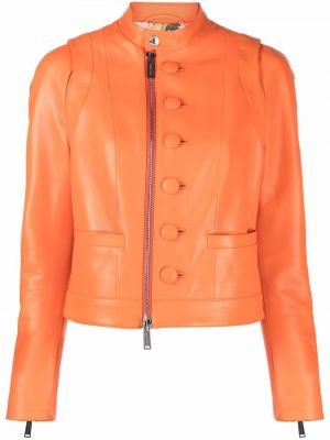 Knappen opp lang jakke Dsquared2 oransje