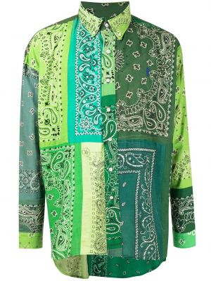 Košeľa s potlačou s paisley vzorom Readymade zelená