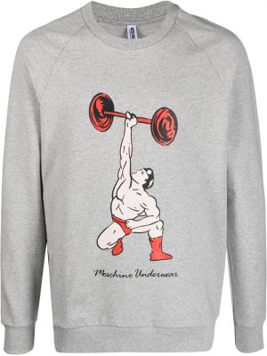 Trykt sweatshirt Moschino grå