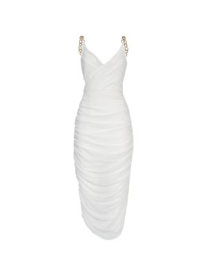 Κοκτέιλ φόρεμα Influencer λευκό