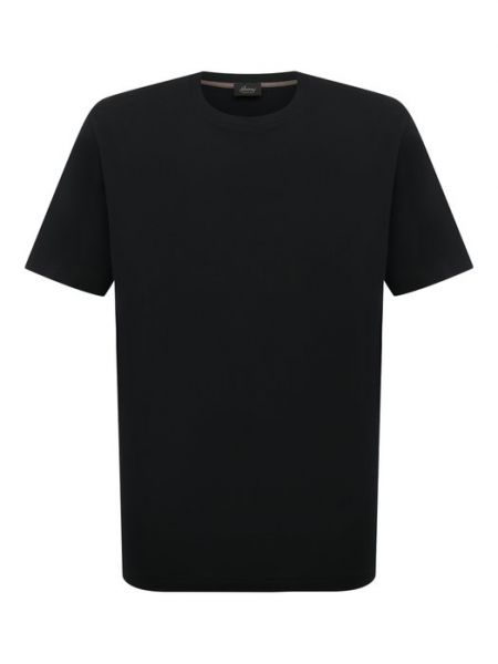 Хлопковая футболка Brioni черная