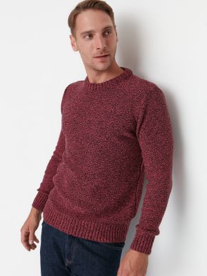 Sweter z okrągłym dekoltem wełniane Trendyol