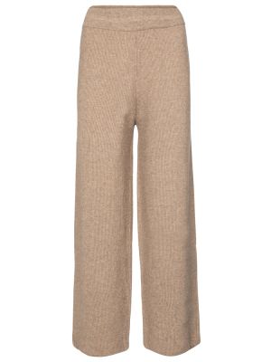 Pantalones de chándal de lana The Frankie Shop beige
