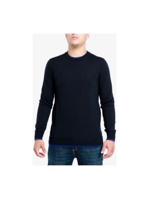 Jersey de lana manga larga de tela jersey Paolo Pecora azul