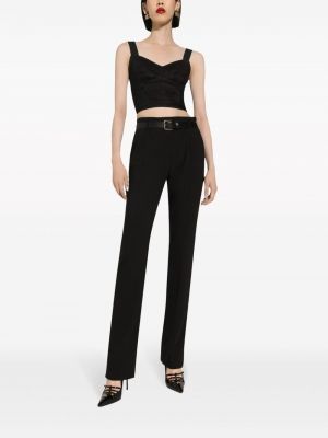 Slim fit kalhoty Dolce & Gabbana černé