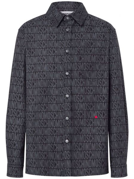 Chemise en jacquard Moschino noir