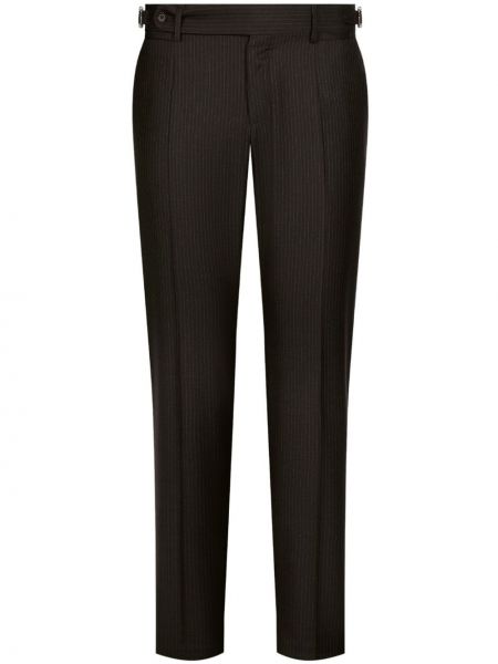 Pruhované kalhoty Dolce & Gabbana černé