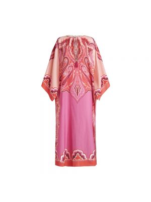 Sukienka długa Etro różowa
