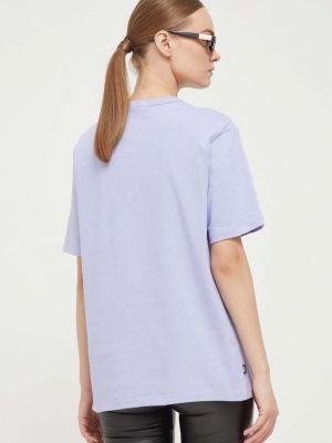 Bavlněné tričko Vans fialové