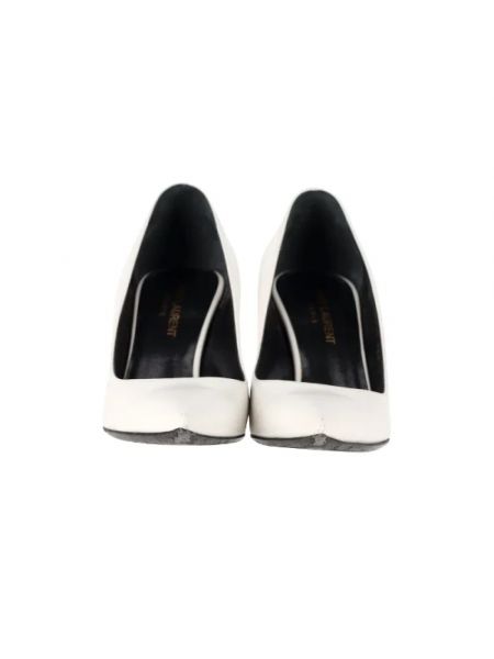 Calzado de cuero retro Yves Saint Laurent Vintage blanco