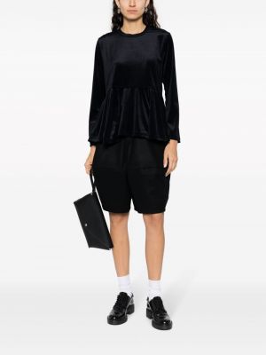 Marškinėliai velvetinis Comme Des Garçons juoda