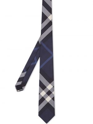 Kockovaná kravata Burberry modrá