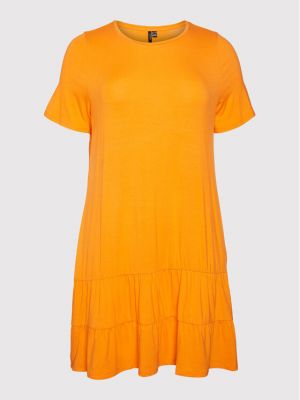 Sukienka Vero Moda Curve pomarańczowa