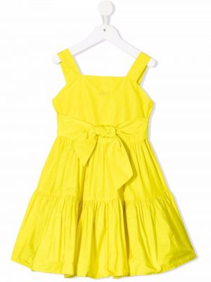 Ruffle dress for jenter Msgm Kids gul