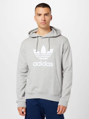 Pamut kapucnis melegítő felső Adidas Originals szürke