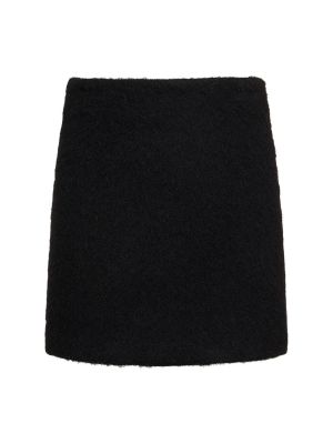 Vlněné mini sukně Msgm černé