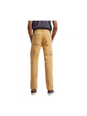 Spodnie skórzane Pepe Jeans brązowe