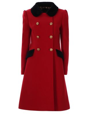 Шерстяное пальто Dolce & Gabbana красное