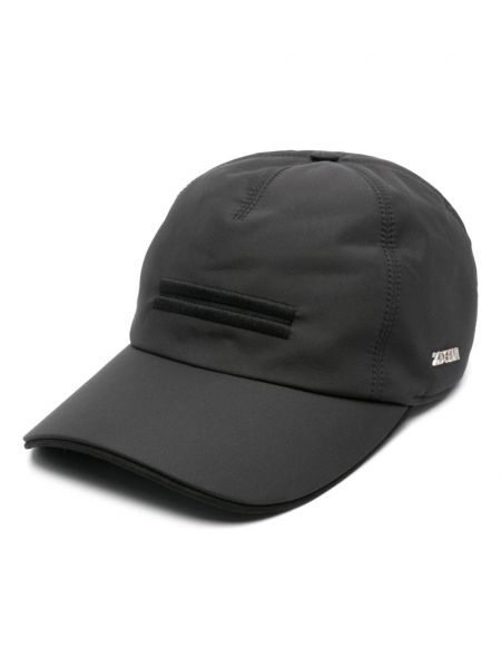 Broderet cap Zegna sort