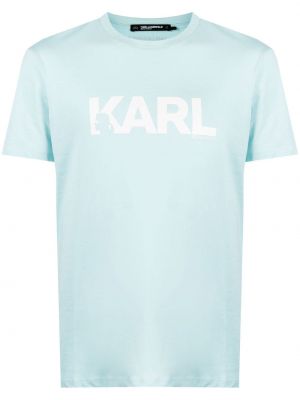 Памучна тениска с принт Karl Lagerfeld