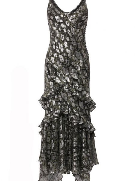 Платье с принтом Michael Kors Collection, серебряное