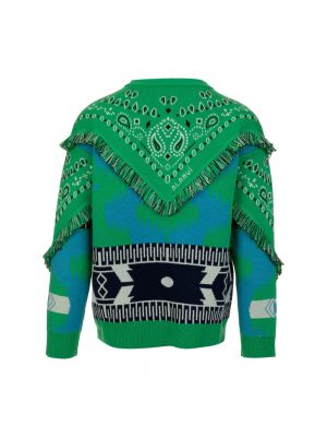 Sweter z okrągłym dekoltem Alanui zielony