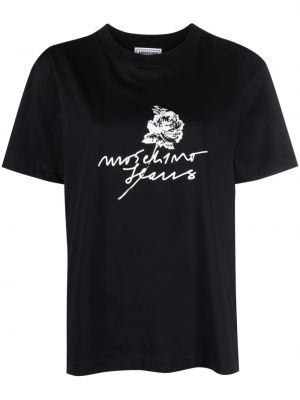 Raštuotas medvilninis marškinėliai Moschino Jeans