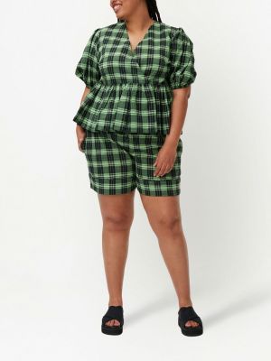 Karierte shorts Ganni grün