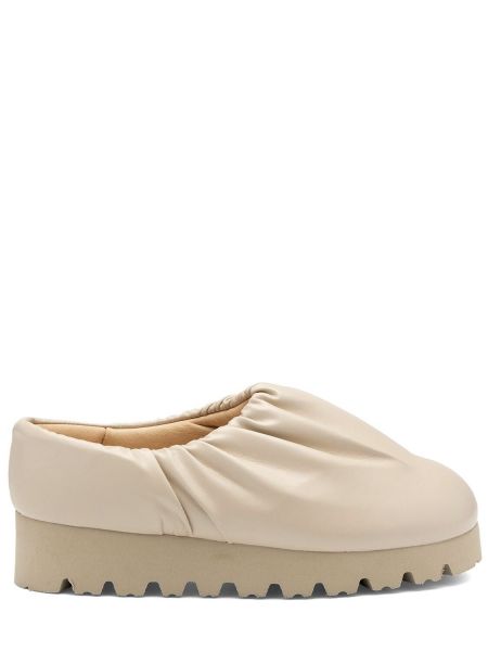 Læder loafers i imiteret læder Yume Yume beige