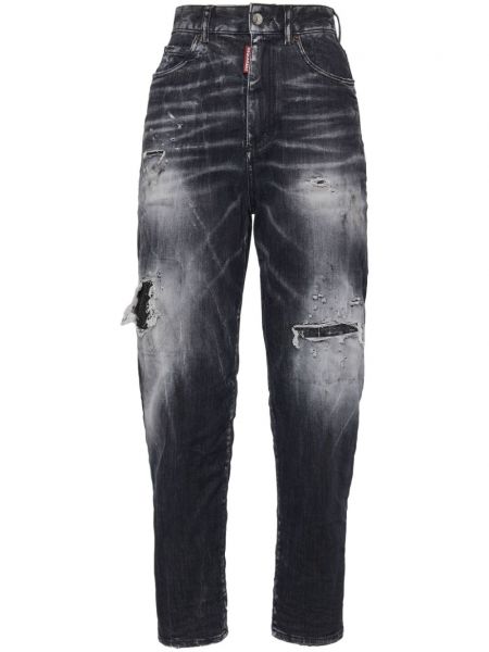 Distressed stretch-jeans Dsquared2 schwarz