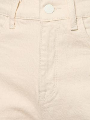 Voľné džínsy s vysokým pásom Triarchy biela