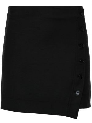 Φούστα mini με κουμπιά Loulou Studio μαύρο