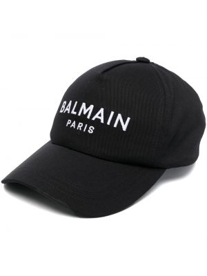 Brodert cap Balmain svart