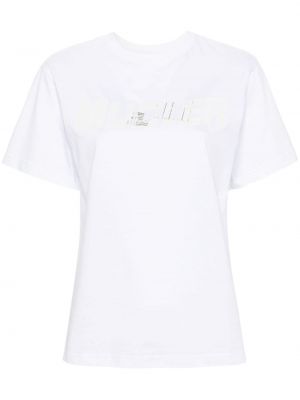 Bavlnené tričko Mugler biela