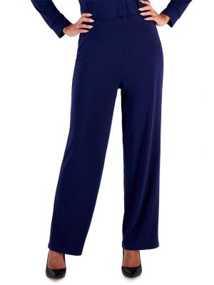 Трикотажные широкие брюки Ak Anne Klein синие