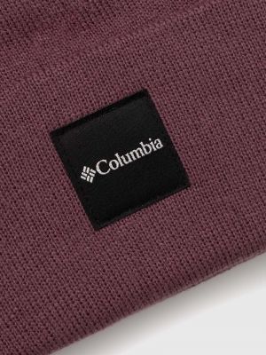 Dzianinowa czapka Columbia fioletowa