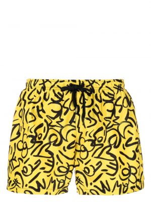 Pantaloni scurți cu imagine cu imprimeu abstract Moschino