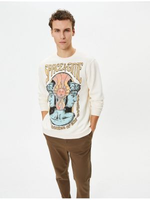 Džemperis bez kapuces ar apdruku ar garām piedurknēm Koton
