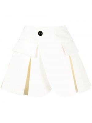 Плисирани шорти Sacai бяло