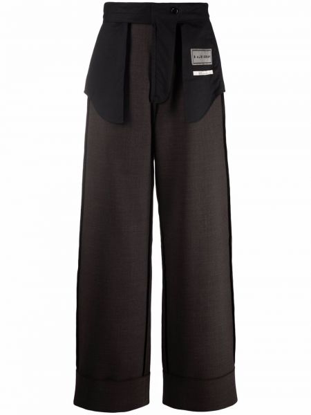 Pantalones de cintura alta con bolsillos reversibles Mm6 Maison Margiela marrón