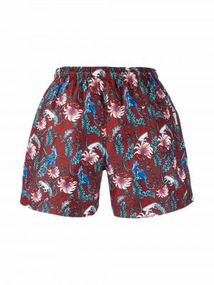Shorts à fleurs Peninsula Swimwear marron