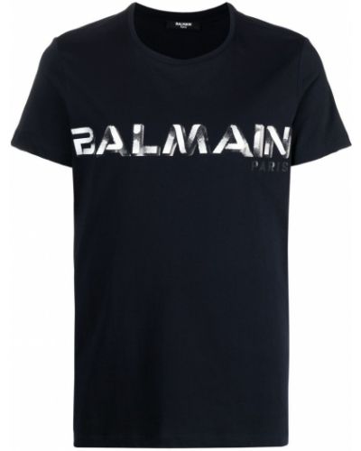Camiseta con estampado Balmain azul