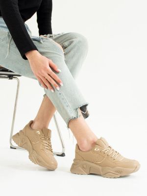 Csíkos sneakers İnan Ayakkabı bézs