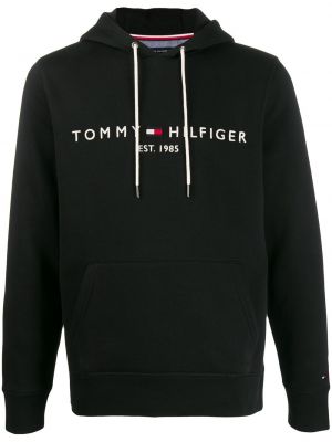 Kapučdžemperis ar apdruku Tommy Hilfiger melns
